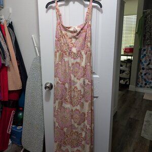 Hope Tie Back Linen Dress - Beige